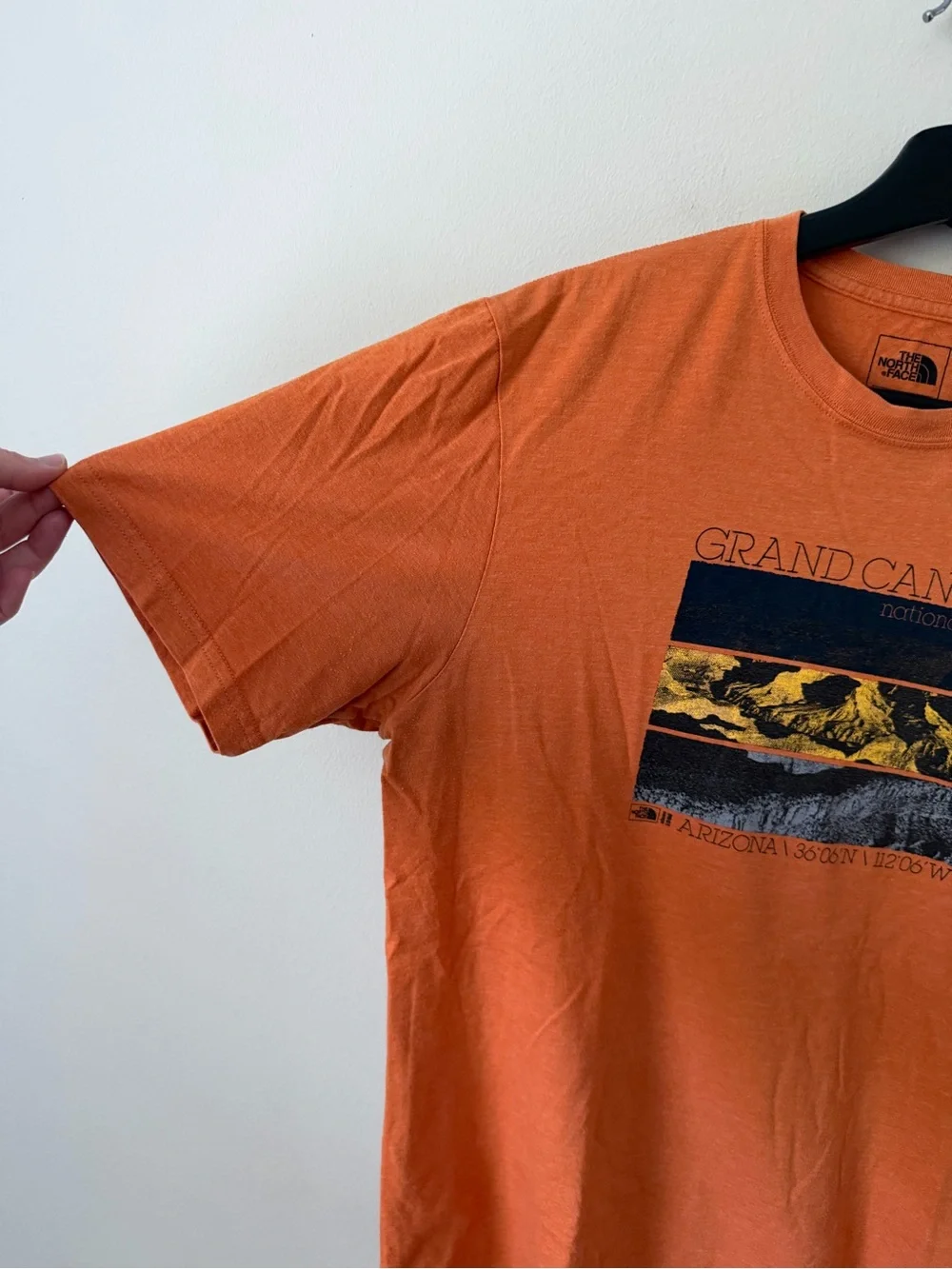 The North Face Grand Canyon National Park Graphic Tee Shirt Orange Rust Mens M